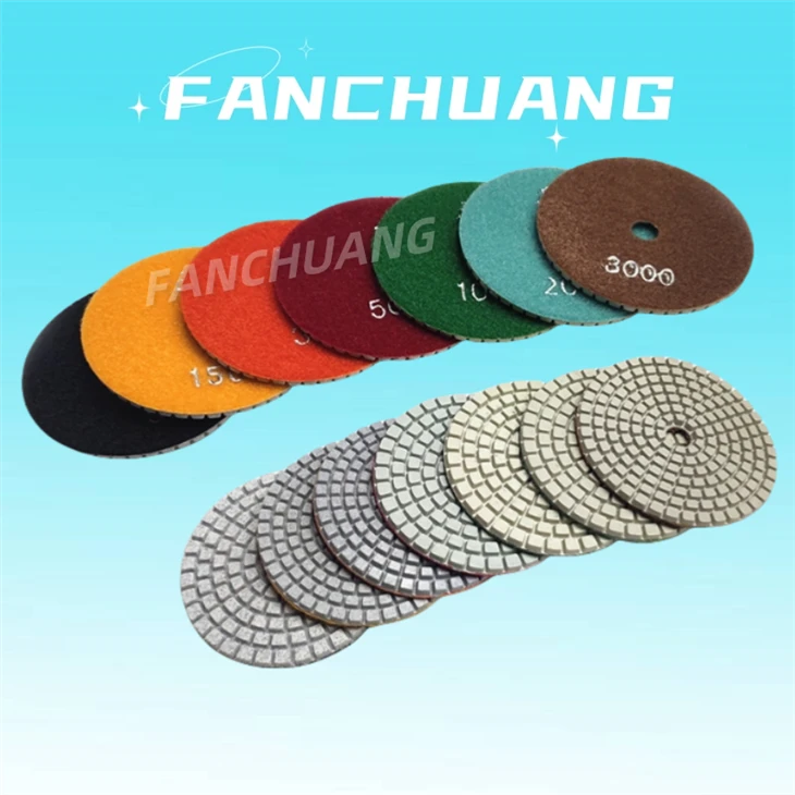 Wet Flexible Diamond Resin Polishing Pads For Granite
